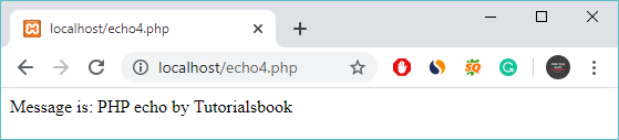 php echo in showhide function example