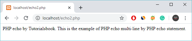 php echo output