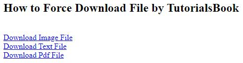PHP download file link
