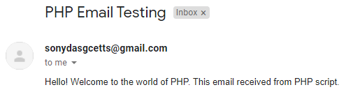 php email sending